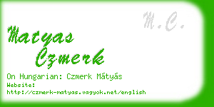 matyas czmerk business card